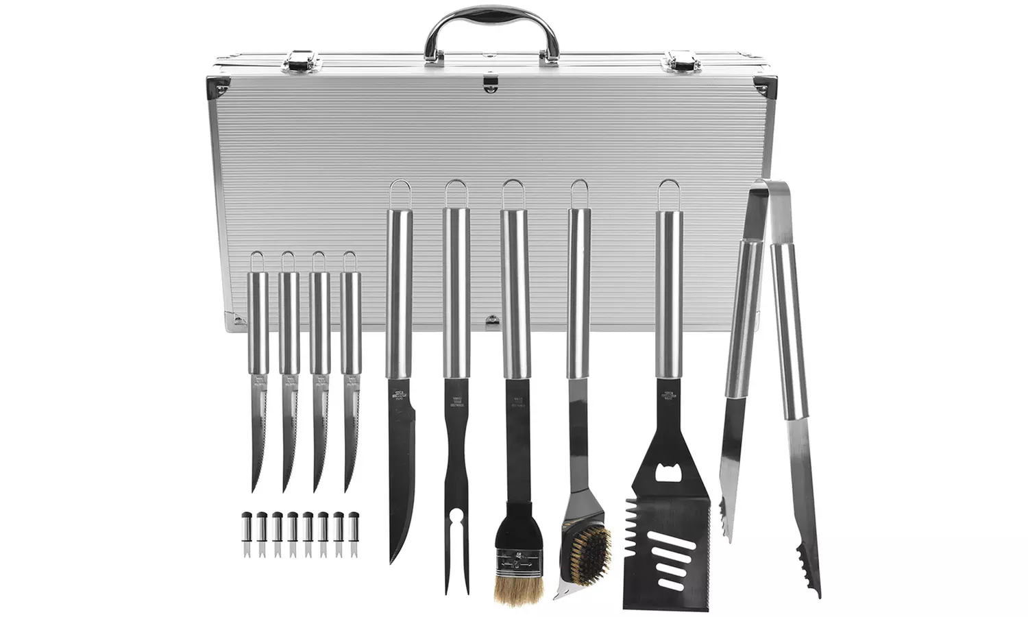 Stainless Steel BBQ Grilling Tool Kit (19-Piece) - Primary Image