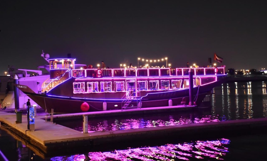 Image 4: Dubai Canal dhow dinner cruise with soft beverages and live shows