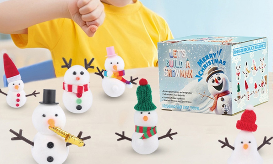 Image 1: Let's Build a Snowman Christmas Craft DIY Kit