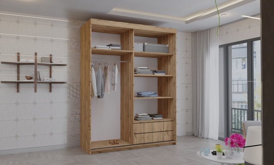 Image 13: Hanover Wardrobe with Full-Length Mirrors and Drawers