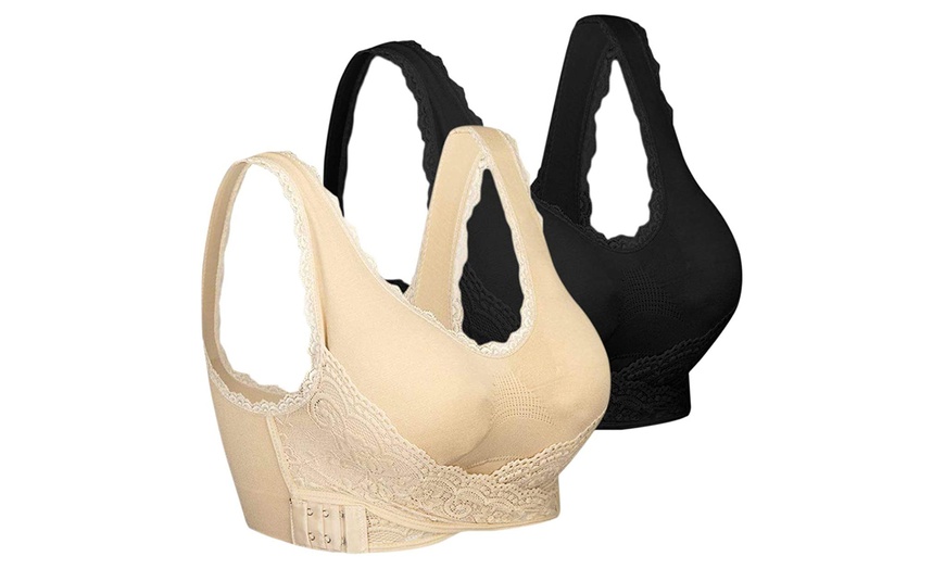 Image 2: One, Two or Three Front-Cross Push-Up Bras