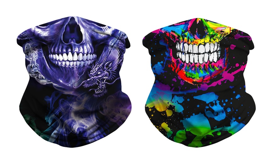 Image 10: One, Two or Six Skull-Themed Cycling Masks