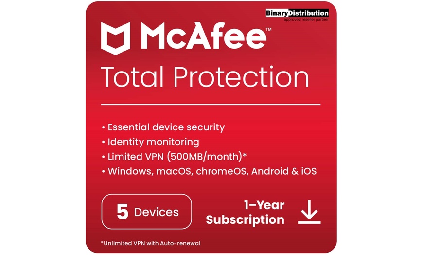 One-Year McAfee Total Protection 2024 For One Or Five Devices | Groupon ...