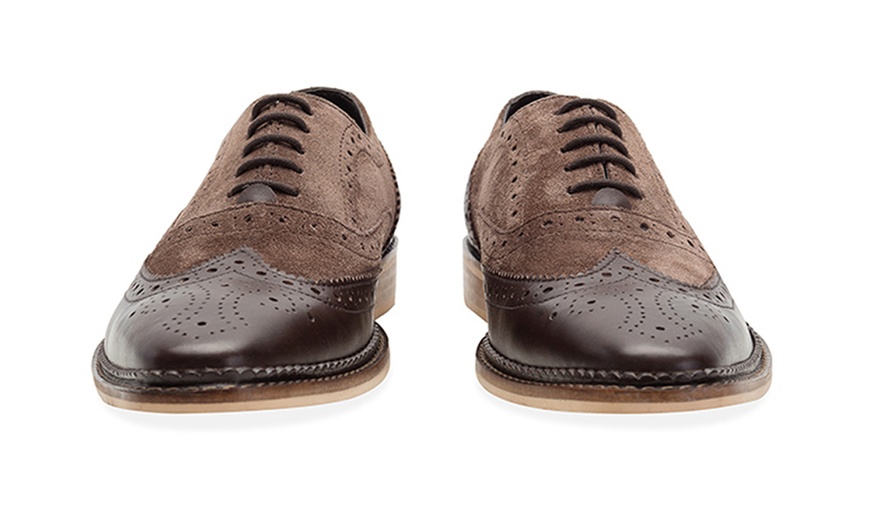 Image 7: Men's Leather Gatsby Brogue Shoes