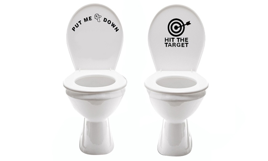 Image 1: Toilet Seat Vinyl Sticker