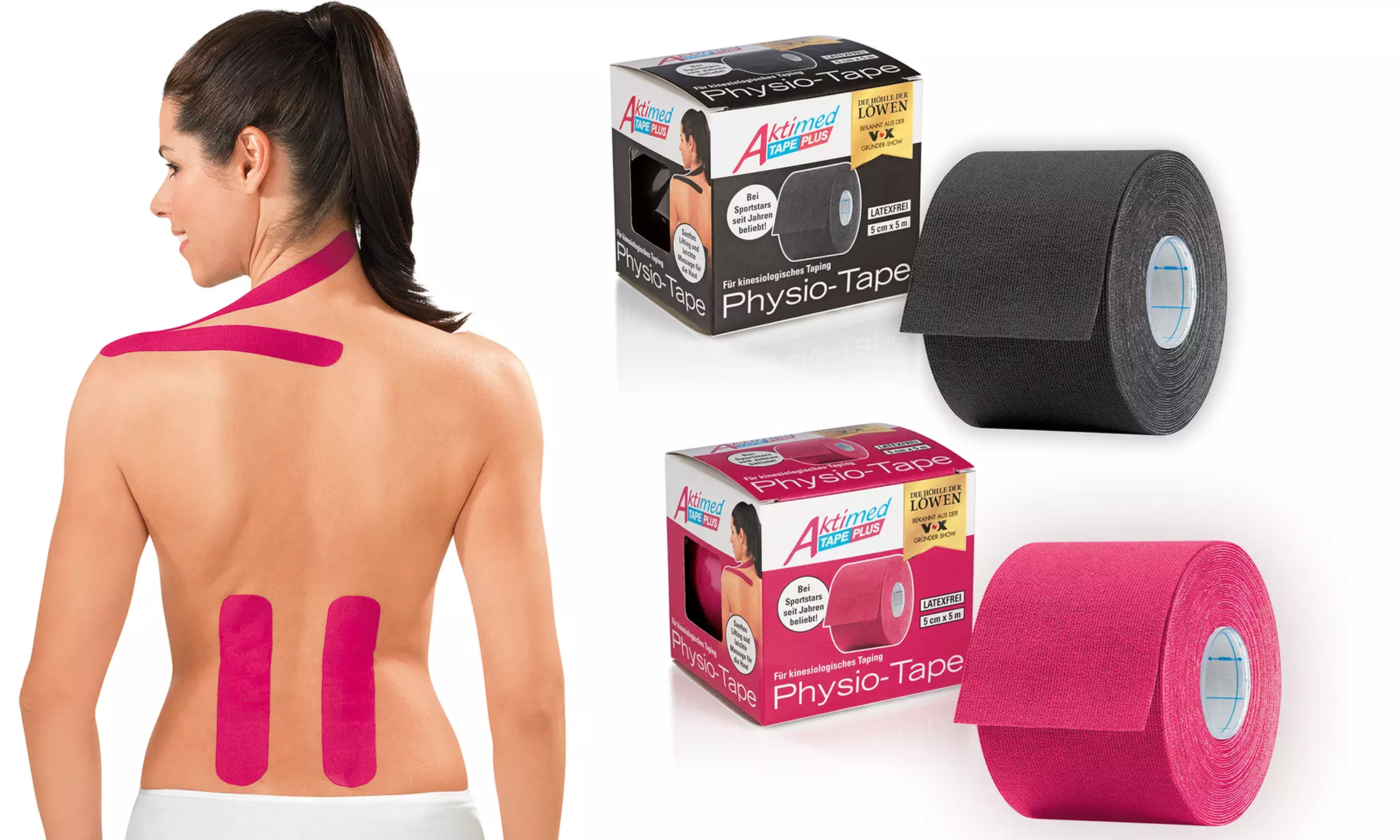 Aktimed Tape PLUS - Physio-Tapes mit Wirkstoff, bekannt aus „Die Höhle der Löwen“ - Primary Image