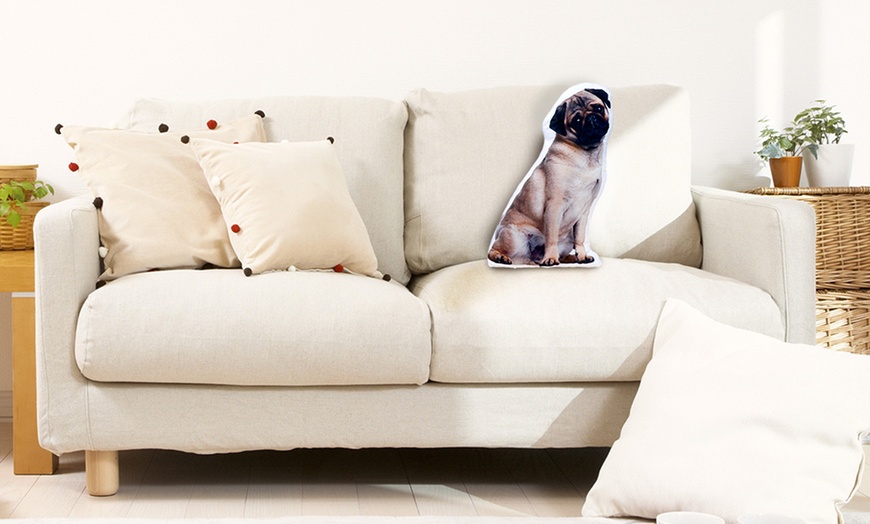 Image 3: Dog-Shaped Throw Cushion