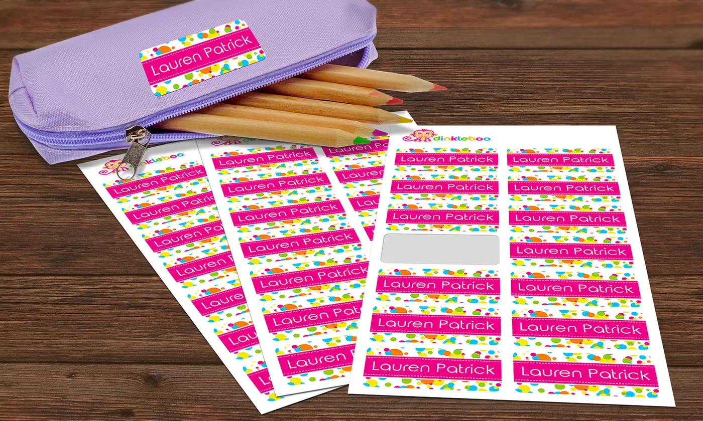 Personalized Children's Name Label Bundles from Dinkleboo (Up to 80% Off). Four Options Available. - Primary Image