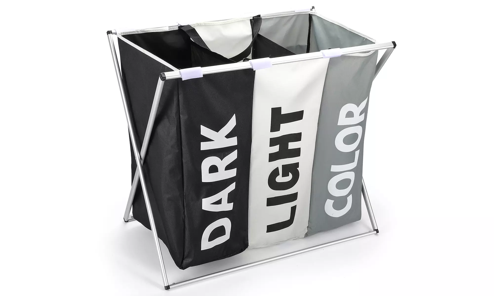 X-Shaped Three Section Laundry Basket - Primary Image