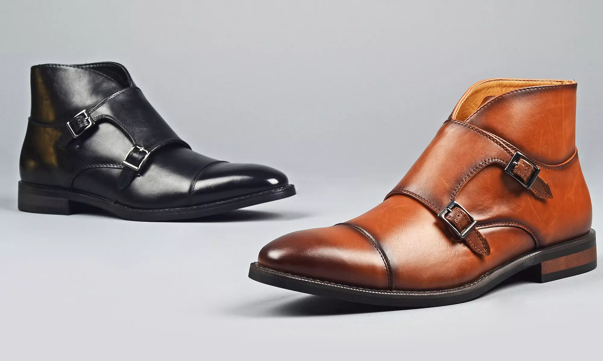 Vincent Cavallo Men's Monk Strap Dress Boots - Primary Image