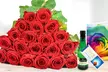 Rote Rosen, bunte Rosen, Rosenherz od. eine dauerhaft haltbare Rose als Präsent bei Bluvesa (bis zu 29% sparen) - Second Medium