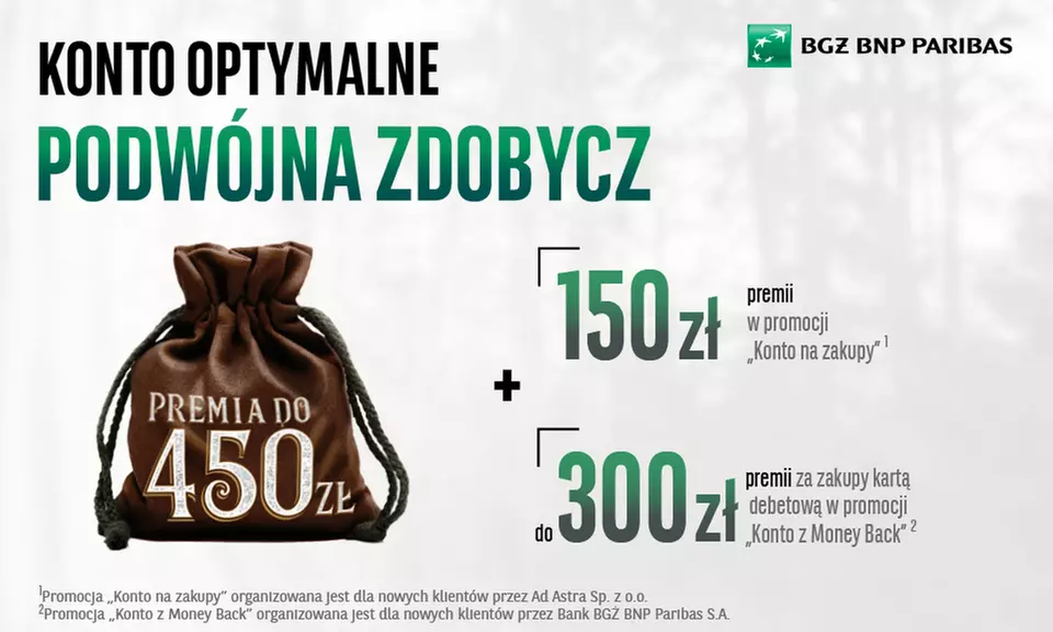 5 zł za groupon upoważniający do wzięcia udziału w promocji „Konto na zakupy” oraz otrzymania nawet 450 zł w prezencie - Primary Image