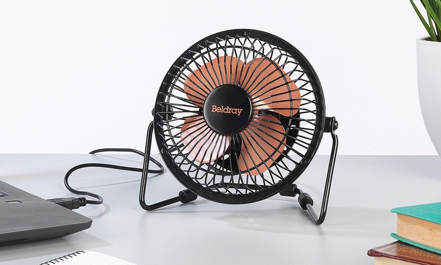 Image 1: Beldray USB Mini Fan or Desk Fan