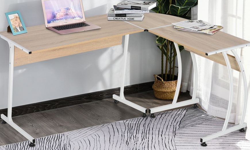 Image 11: HomCom Corner Desk