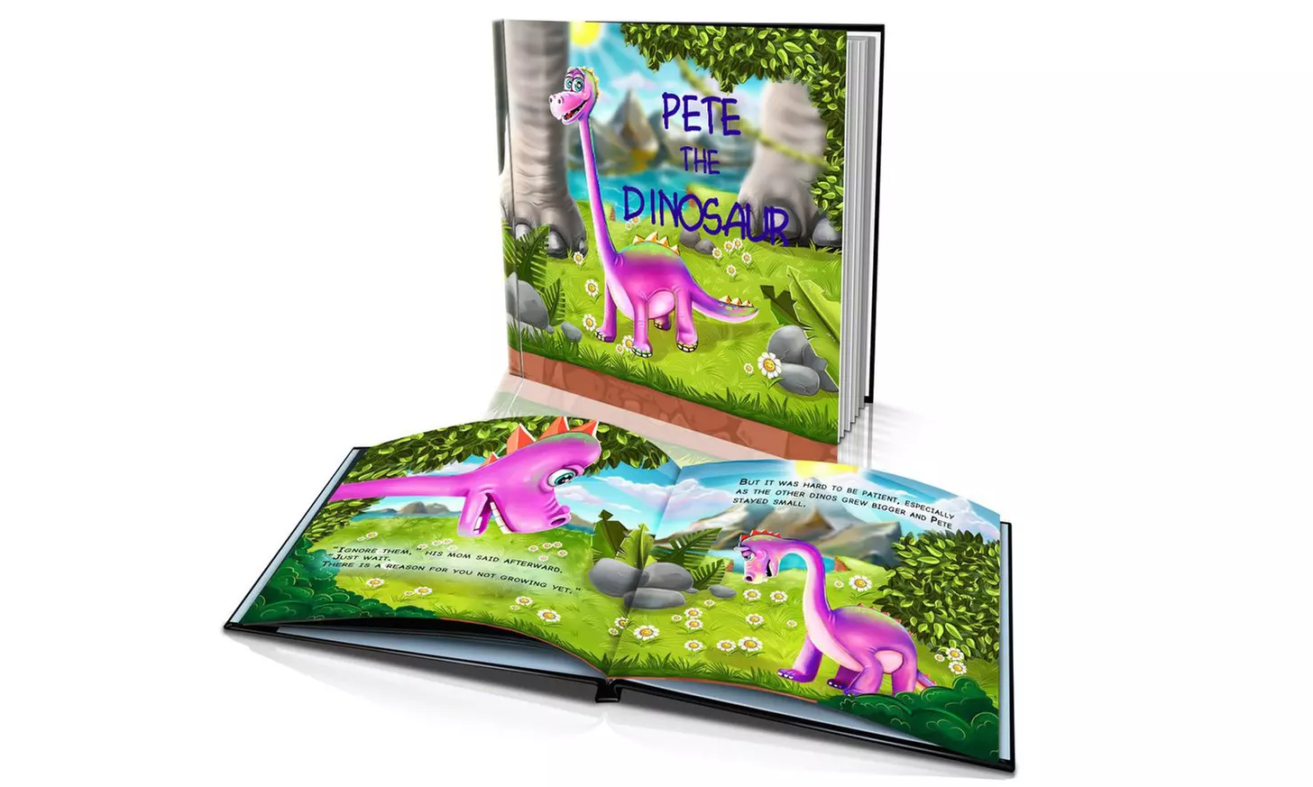 8" x 8" Softcover or Hardcover "The Dinosaur" Personalized Kids' Story Book from Dinkleboo (Up to 65% Off) - Primary Image