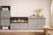 Moderna scarpiera, armadietto e cassettiera con camino elettrico LED, con spedizione gratuita - Image 5