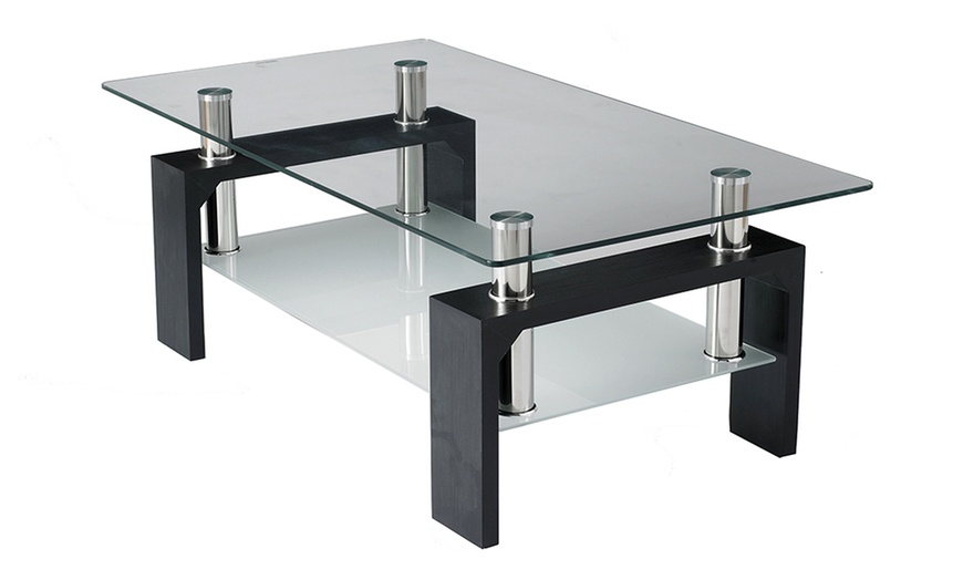 Rectangular Glass Coffee Table | Groupon