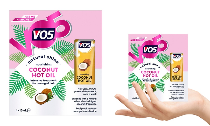 Image 1: VO5 Nourishing Coconut Hot Oil Eight-Pack 15ml