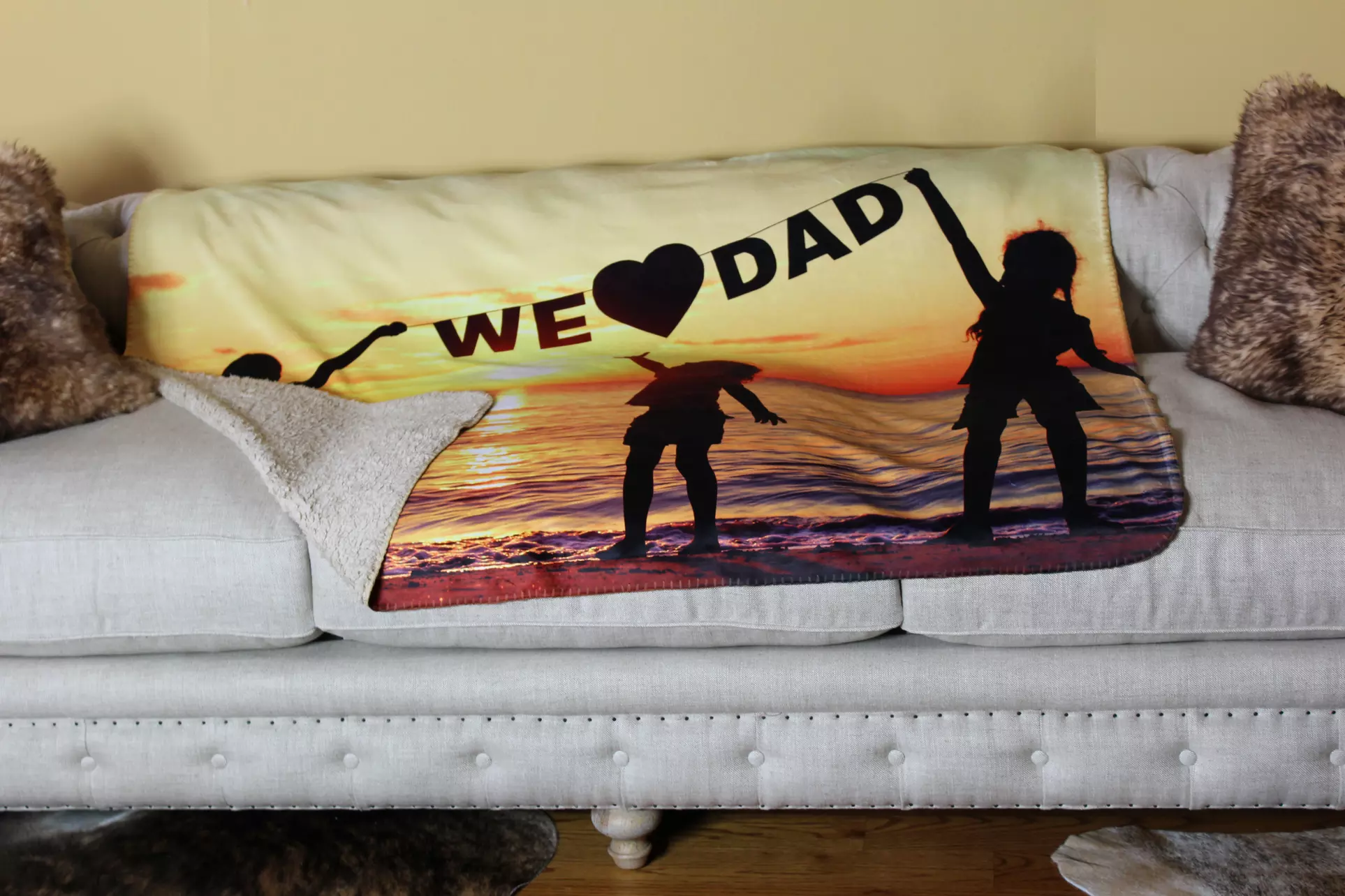 One or Two Custom 50"x60" Full-Color Print Ultraplush Sherpa Blankets from Ramco Lifestyles (Up to 79% Off) - Primary Image