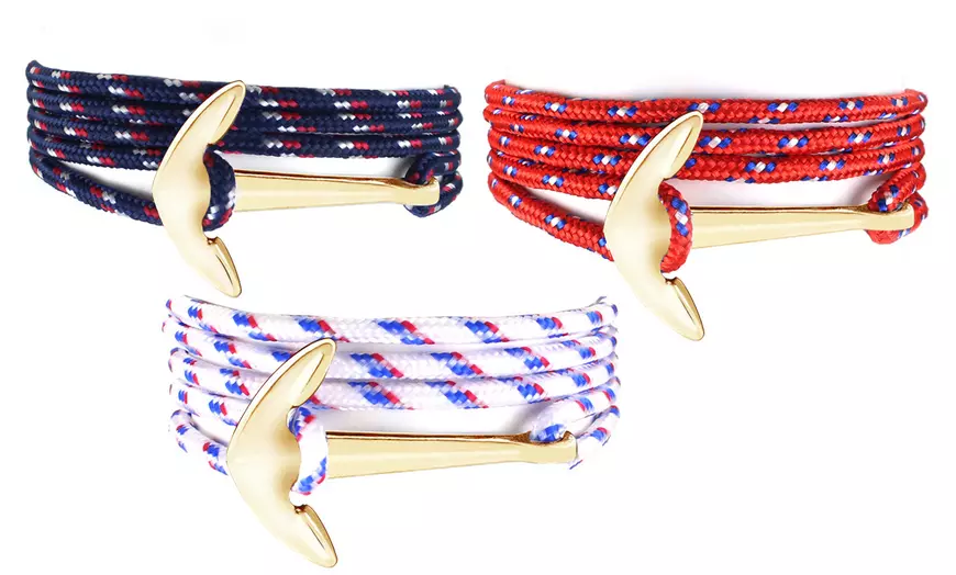 Image 19: Pulsera de cuerda y ancla