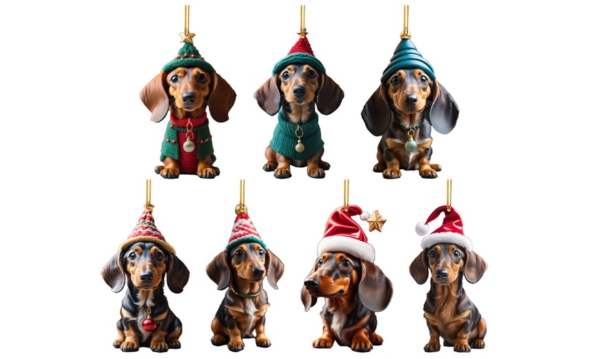 Image 5: 14-Piece Dachshund Dog Christmas Ornaments Set
