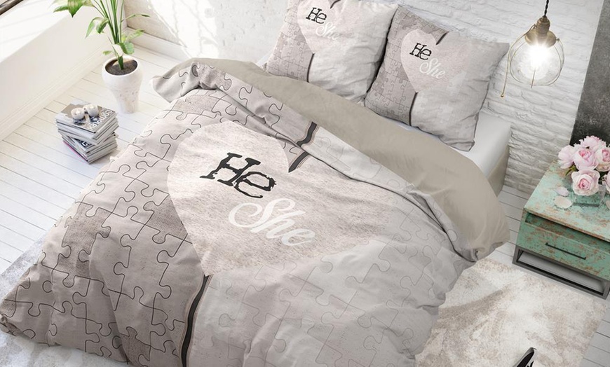 Image 7: Copripiumino He and She Puzzle