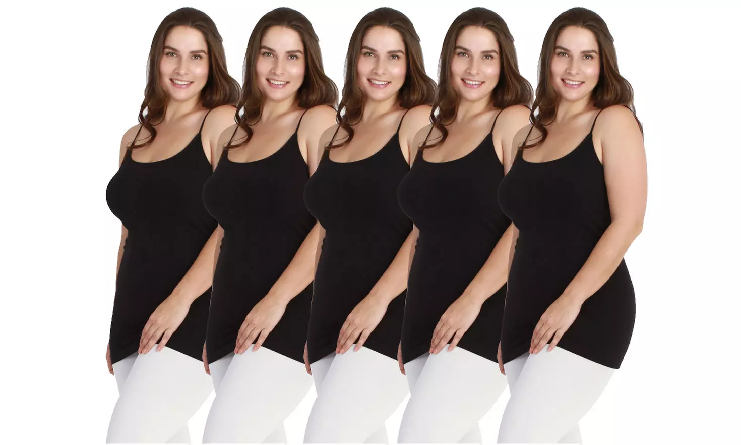 Woman's Plus Size Slimming Camisole (5-Pack) - Second Medium