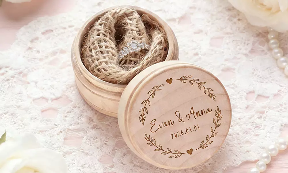 Custom Engraved Ring Boxes from Justyling - Up to 84% Off