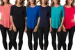 Women's Assorted Stretch Tees (3-Pack) - Second Medium
