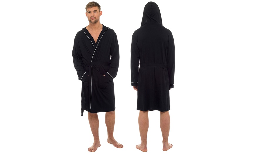 Image 2: Hooded Cotton Robe