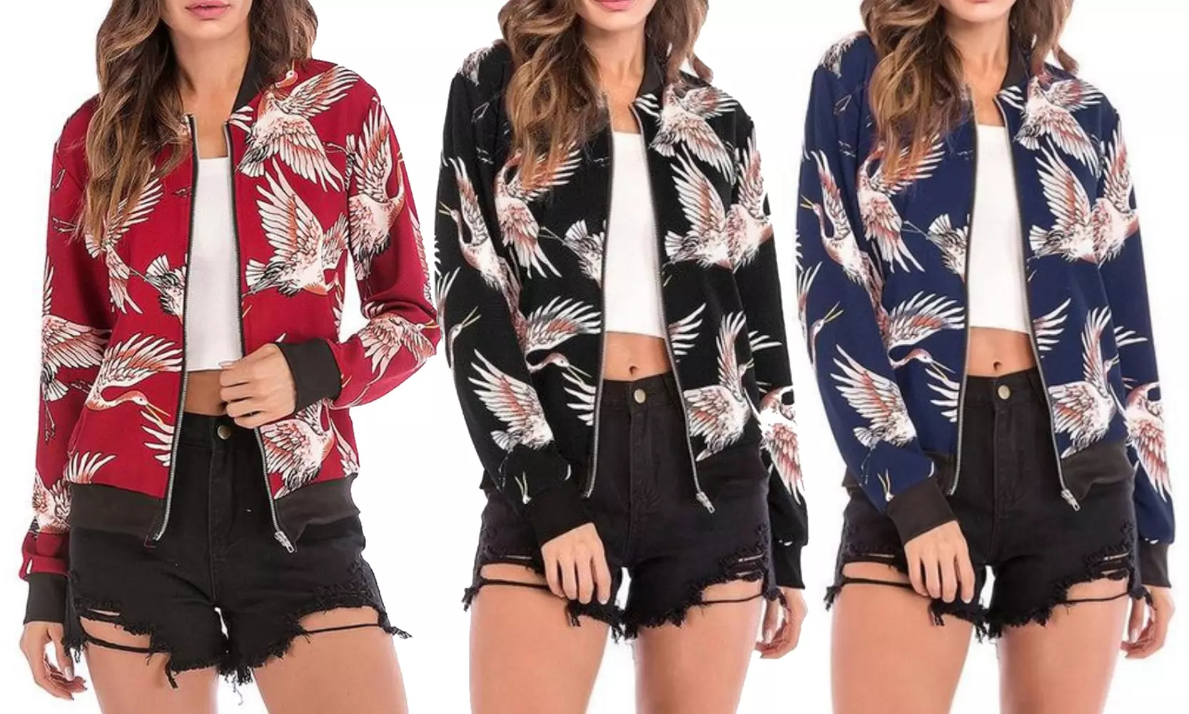 Veste style bomber flamant - Primary Image