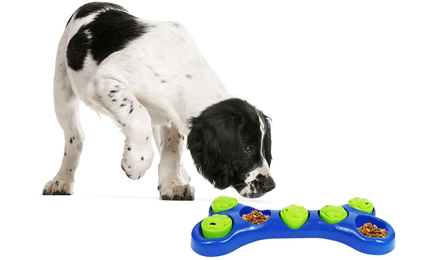 Image 2: Bone-Shaped Treat Puzzle for Dogs