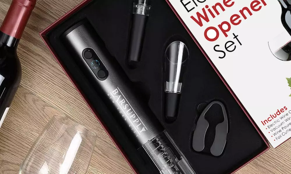 Barsupply Electric Wine Opener Set (4-Piece) - Second Medium
