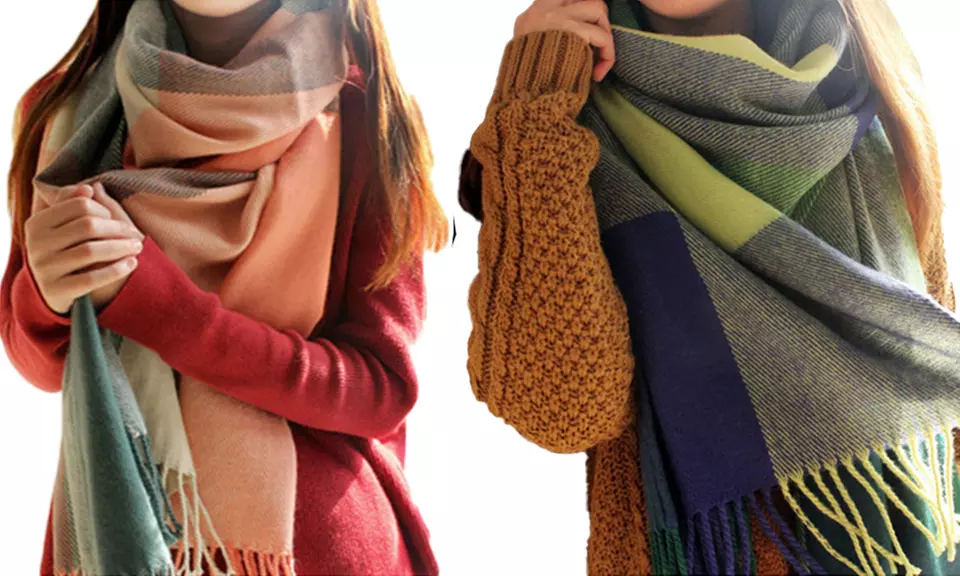 1 à 4 écharpes oversize super douces pour femme, collection - Primary Image