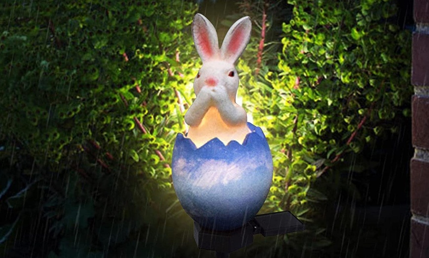 Image 16: One, Two or Three Rabbit-Shaped Sculpture Solar Garden Lights