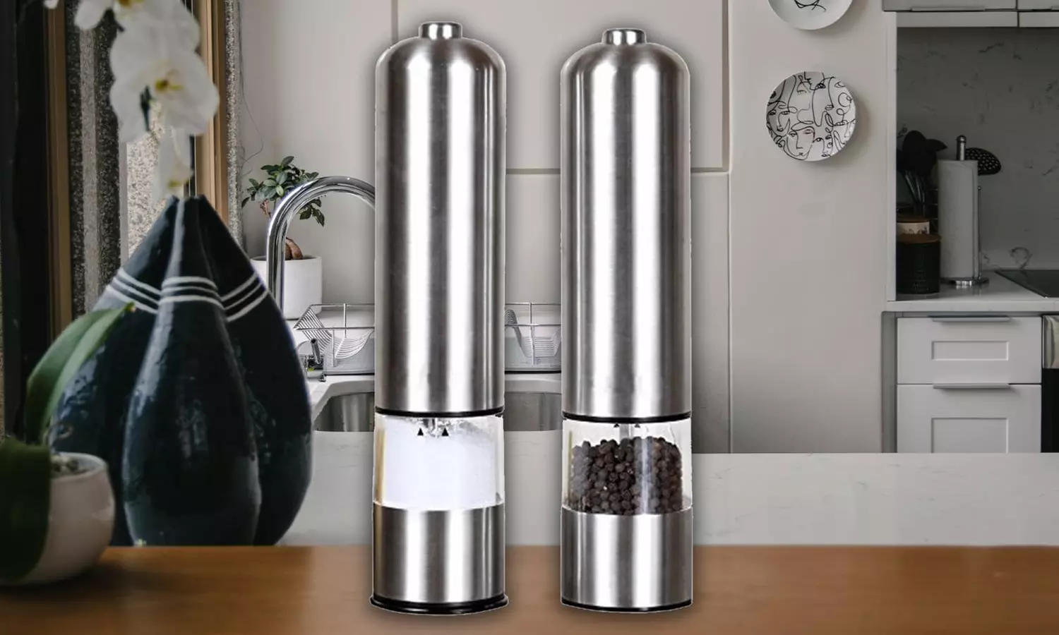 1 ou 2 moulins à poivre en acier inoxydable - Primary Image