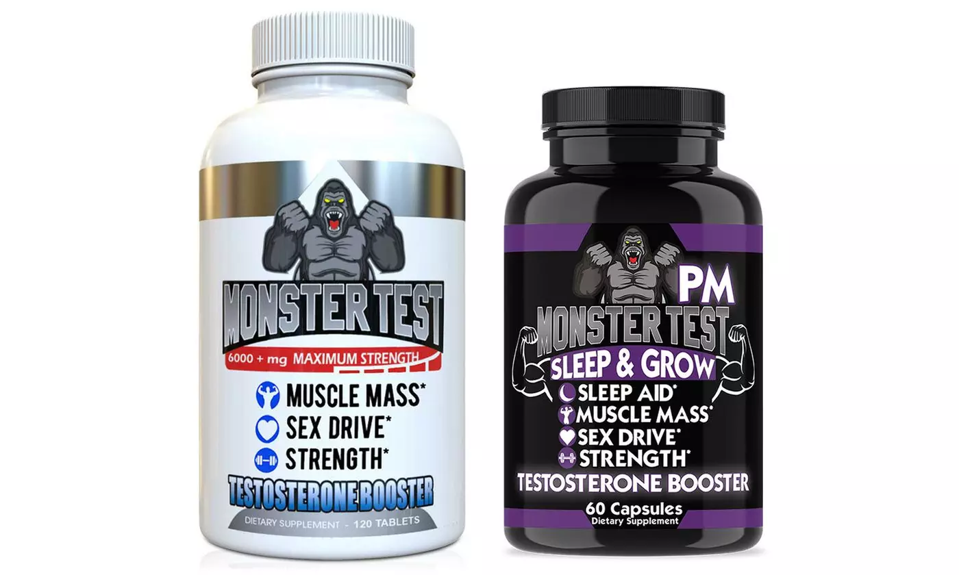 Monster Test, Testosterone Booster Plus Monster PM Sleep Aid - Primary Image