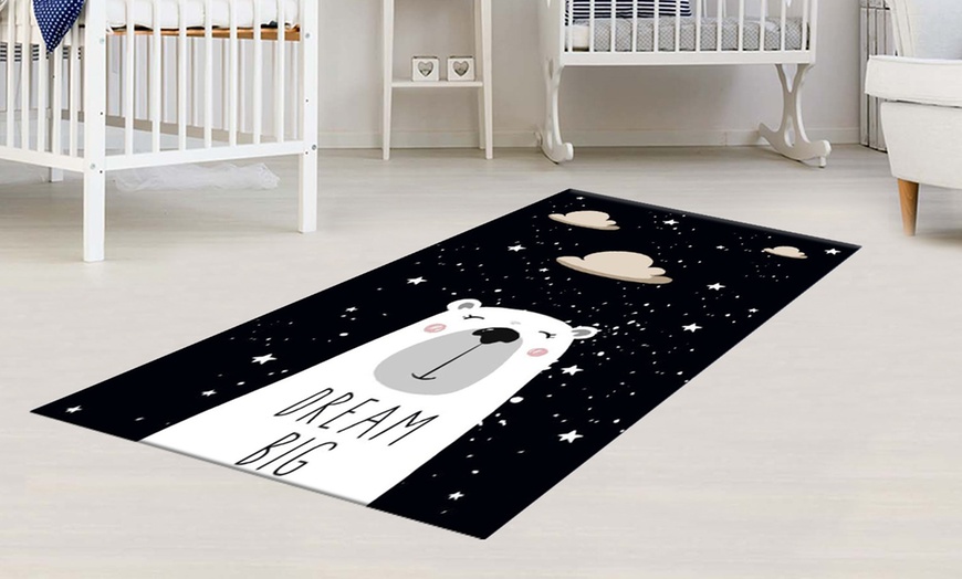 Image 3: Alfombra decorativa infantil con dibujos, suave al tacto