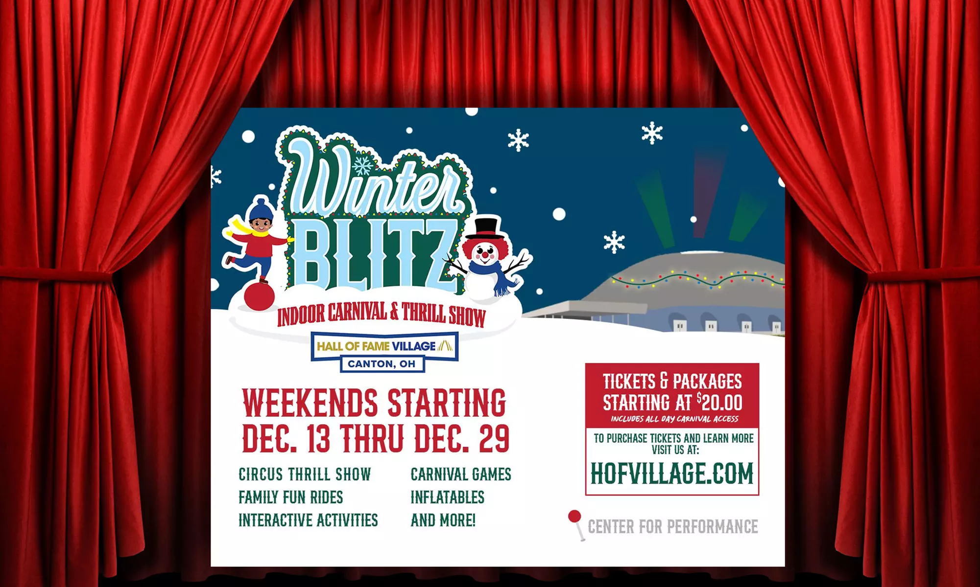 Admission for Winter Blitz Circus & Carnival on Multiple Dates at Hall Of Fame Village (Up To 32% Off) - Primary Image