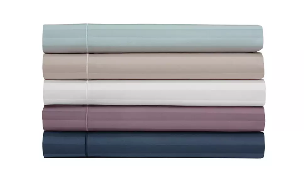 525TC 100% Cotton Elite Home Products Stripe Sheet Set (4-Piece) - Primary Image