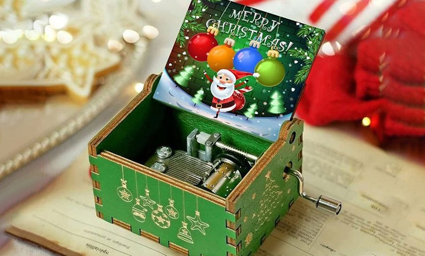 Image 8: Mini Christmas Wooden Music Box