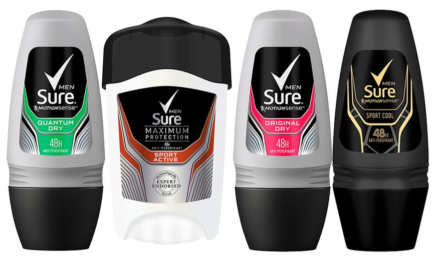 Image 1: Sure Men's Roll-On Antiperspirants