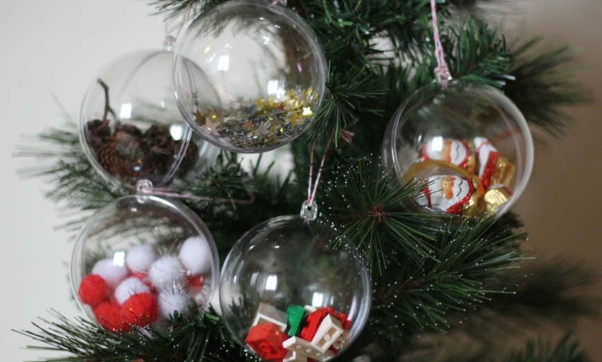 Tot 44 op 5 of 7 doorzichtige vulbare kerstballen Groupon Producten