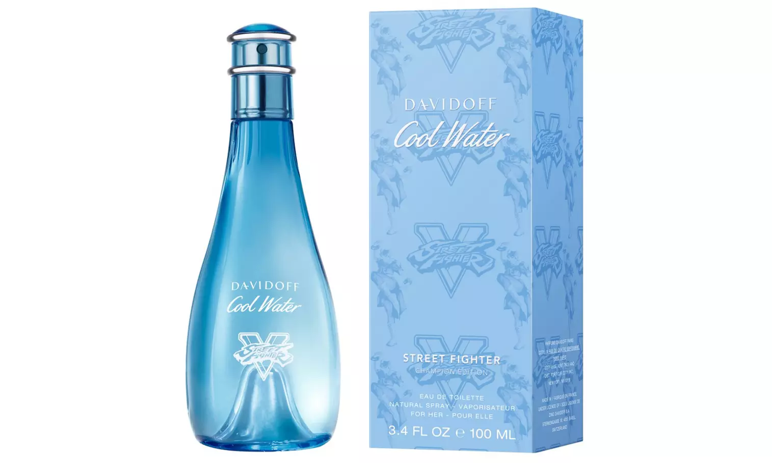 Eau de toilette Davidoff Cool Water Street Fighter, pour Elle, édition "Champion", 100 ml - Primary Image
