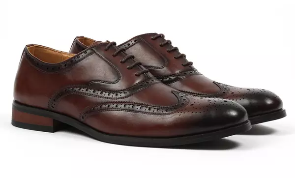 Vincent Cavallo Brown Leather Wingtip Dress Shoes Size 10 Lace-Up Oxford Men\'s Men main image 4