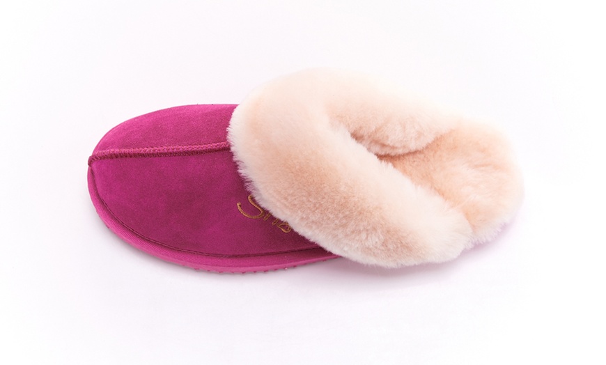 Image 32: Snow Paw Sheepskin Slippers