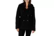 YOKI Women's Leopard Faux Fur Hooded Fleece Coat with Back Ruffles. Plus Sizes Available. - Image 4