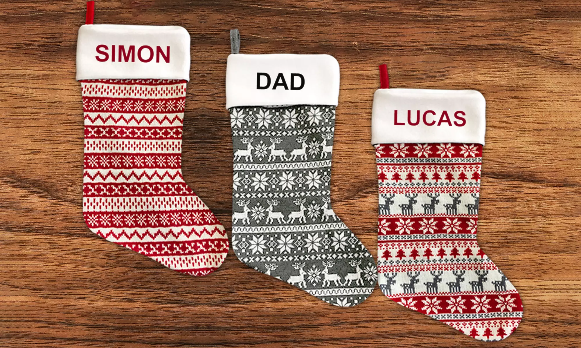 Personalised Pattern Christmas Stocking from Photobook Shop