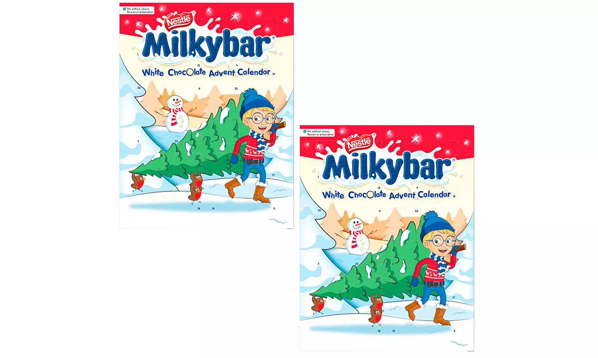 Two, Four or Six Boxes of Nestle  Milkybar White Chocolate Advent Calendar 85g - Primary Image