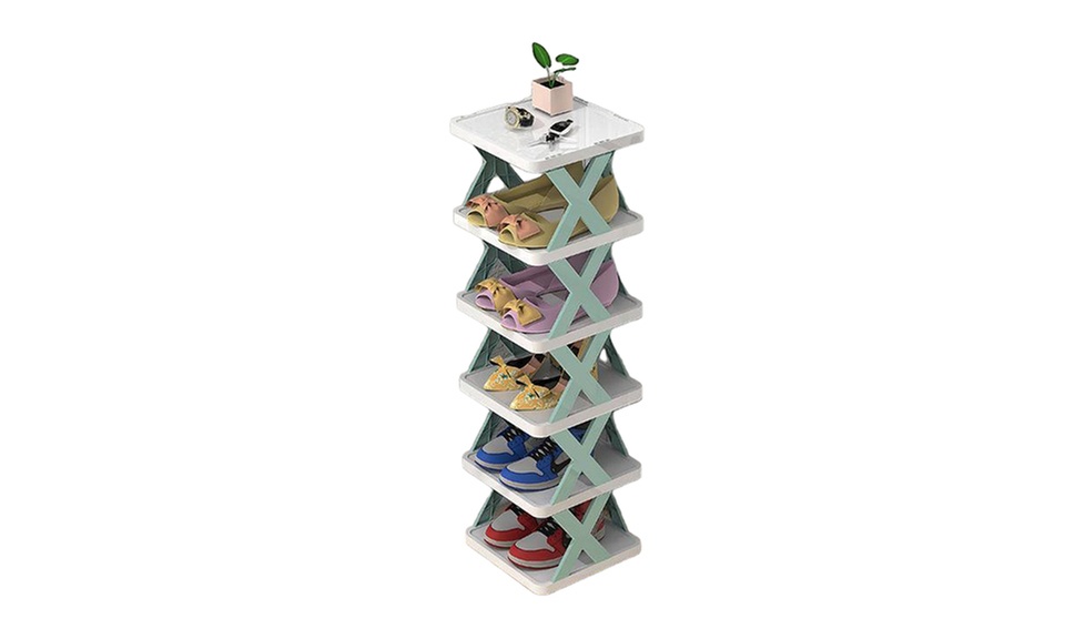 Stackable Shoe Shelf in Stylish Light Green